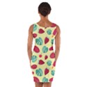 Watermelons, fruits and ice cream, pastel colors, at yellow Wrap Front Bodycon Dress View2