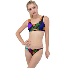 Trippy Paint Splash, Asymmetric Dotted Camo In Saturated Colors The Little Details Bikini Set by Casemiro