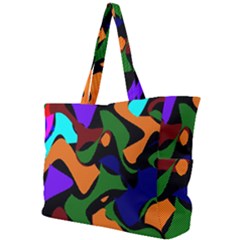 Trippy Paint Splash, Asymmetric Dotted Camo In Saturated Colors Simple Shoulder Bag by Casemiro