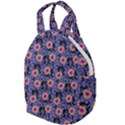 60s Girl Floral Blue Travel Backpacks View1