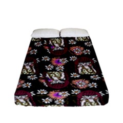 Braids Doll Daisies Black Fitted Sheet (full/ Double Size) by snowwhitegirl