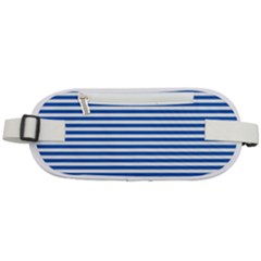 Classic Marine Stripes Pattern, Retro Stylised Striped Theme Rounded Waist Pouch by Casemiro