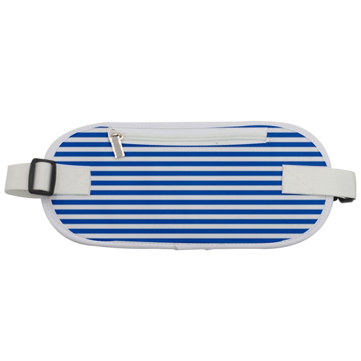 Classic marine stripes pattern, retro stylised striped theme Rounded Waist Pouch