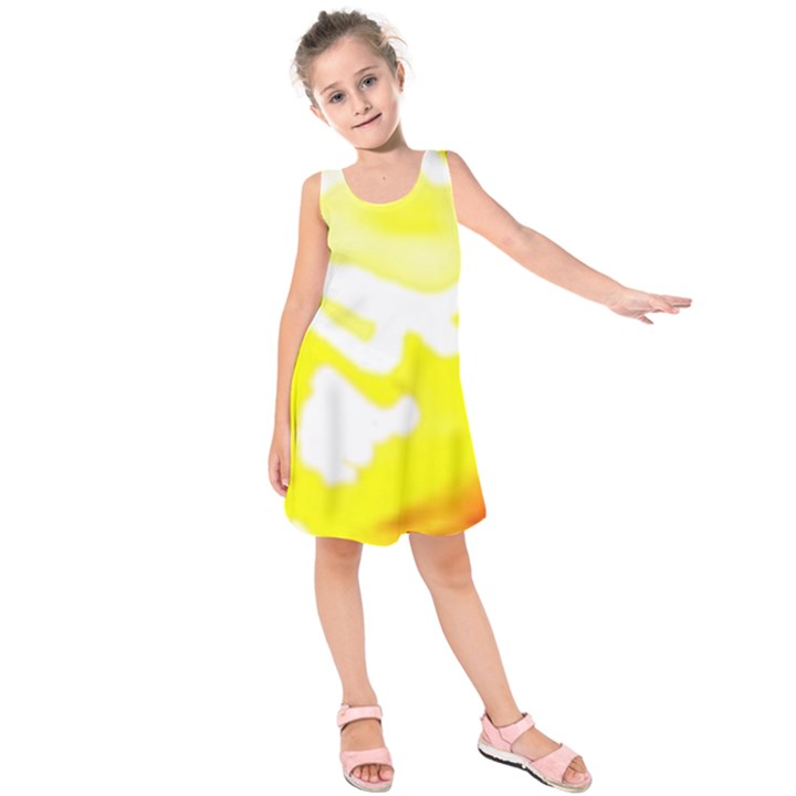 Golden Yellow Rose Kids  Sleeveless Dress