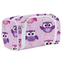 Seamless Cute Colourfull Owl Kids Pattern Toiletries Pouch View2