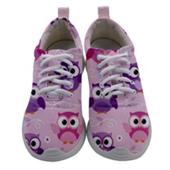 Seamless Cute Colourfull Owl Kids Pattern Athletic Shoes by Amaryn4rt