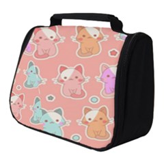 Cute Kawaii Kittens Seamless Pattern Full Print Travel Pouch (small) by Amaryn4rt