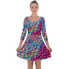 Rainbow Support Group  Quarter Sleeve Skater Dress by ScottFreeArt