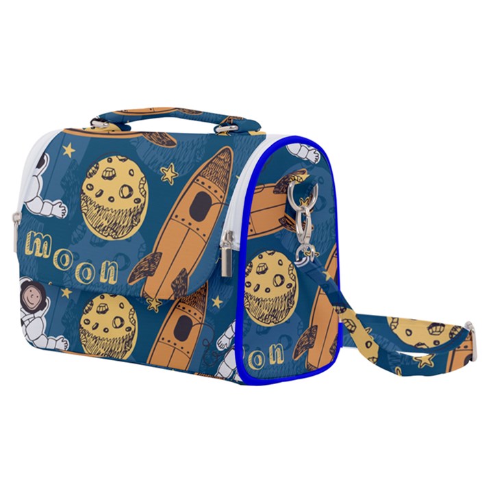 Missile Pattern Satchel Shoulder Bag