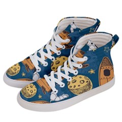 Missile Pattern Women s Hi-top Skate Sneakers by Amaryn4rt