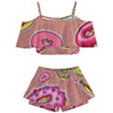 Doughnut Doodle Colorful Seamless Pattern Kids  Off Shoulder Skirt Bikini View1