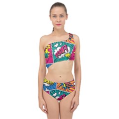 Comic Colorful Seamless Pattern Spliced Up Two Piece Swimsuit by Amaryn4rt