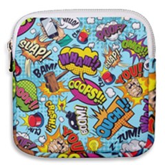 Comic Elements Colorful Seamless Pattern Mini Square Pouch by Amaryn4rt