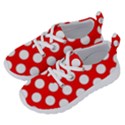 Large white polka dots pattern, retro style, pinup pattern Running Shoes View2