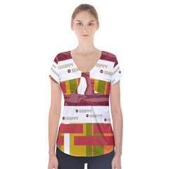 Serippy Short Sleeve Front Detail Top by SERIPPY