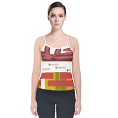 Serippy Velvet Spaghetti Strap Top by SERIPPY