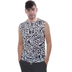 Vector-eclectic-fabric-seamless-pattern-animal-background-with-baroque-ornament Men s Regular Tank Top by Sobalvarro