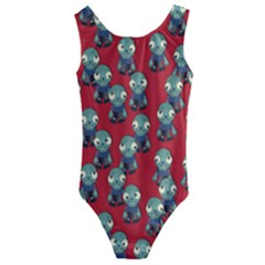 Zombie Virus Kids  Cut-out Back One Piece Swimsuit by helendesigns