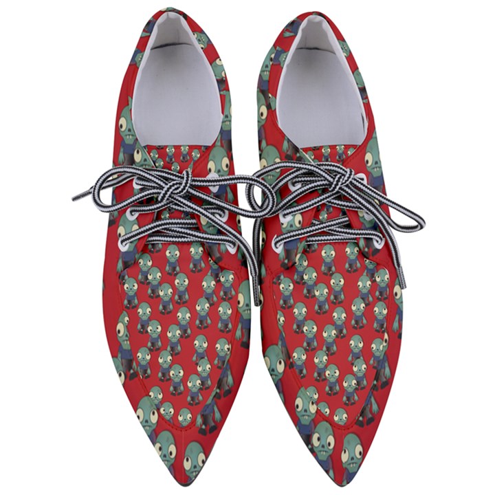 Zombie Virus Pointed Oxford Shoes