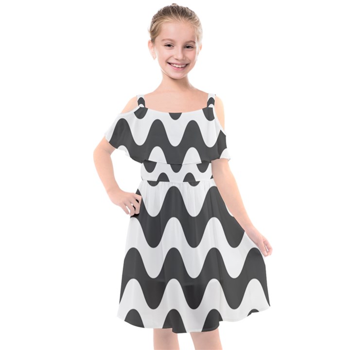 Copacabana  Kids  Cut Out Shoulders Chiffon Dress