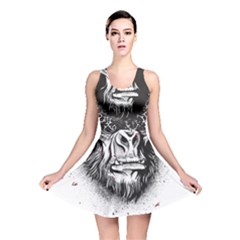 Monster Monkey From The Woods Reversible Skater Dress by DinzDas