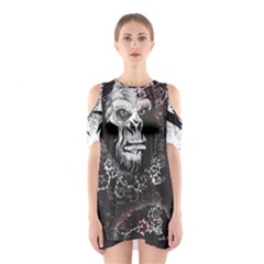 Monster Monkey From The Woods Shoulder Cutout One Piece Dress by DinzDas