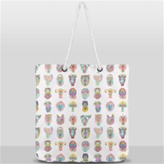 Female Reproductive System  Full Print Rope Handle Tote (large) by ArtByAng