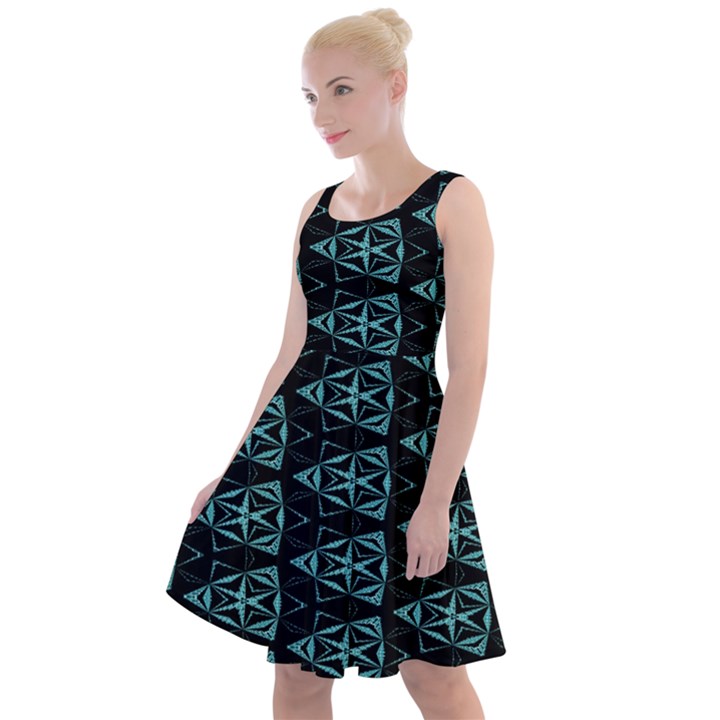 Digital Traingles Knee Length Skater Dress