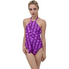 Digital Violet Go With The Flow One Piece Swimsuit by Sparkle