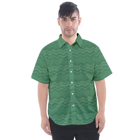 Digital Waves Men s Short Sleeve Shirt by Sparkle