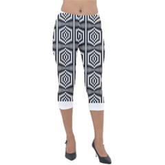 Optical Illusion Lightweight Velour Capri Leggings  by Sparkle