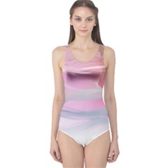 Pink Fractal One Piece Swimsuit by Sparkle