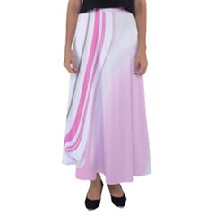 Modern Pink Flared Maxi Skirt by Sparkle