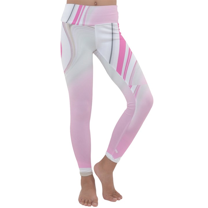 Modern Pink Kids  Lightweight Velour Classic Yoga Leggings