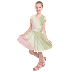 Pink Green Kids  Short Sleeve Dress by Sparkle