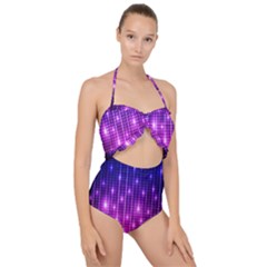 Shiny Stars Scallop Top Cut Out Swimsuit by Sparkle