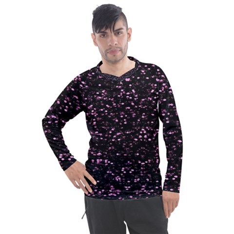 Digital Polka Men s Pique Long Sleeve Tee by Sparkle