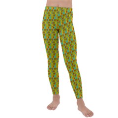 Lemon And Yellow Kids  Lightweight Velour Leggings by Sparkle