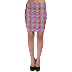 Blue Haired Girl Pattern Pink Bodycon Skirt by snowwhitegirl