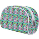 Blue Haired Girl Pattern Green Makeup Case (Large) View2