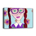 Purple Glasses Girl Wall Deluxe Canvas 18  x 12  (Stretched) View1