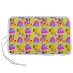 Girl With Hood Cape Heart Lemon Pattern Yellow Pen Storage Case (m) by snowwhitegirl