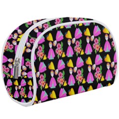 Girl With Hood Cape Heart Lemon Pattern Black Makeup Case (large) by snowwhitegirl