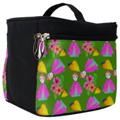 Girl With Hood Cape Heart Lemon Pattern Green Make Up Travel Bag (big) by snowwhitegirl