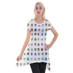 All The Aliens Teeny Short Sleeve Side Drop Tunic by ArtByAng