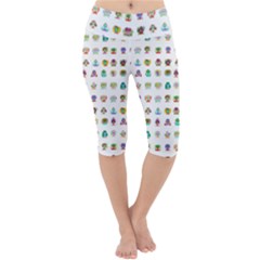 All The Aliens Teeny Lightweight Velour Cropped Yoga Leggings by ArtByAng