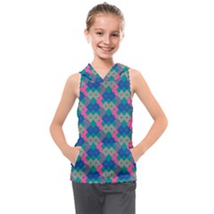 Geo Puzzle Kids  Sleeveless Hoodie by tmsartbazaar