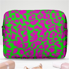 Neon Big Cat Make Up Pouch (large) by Angelandspot