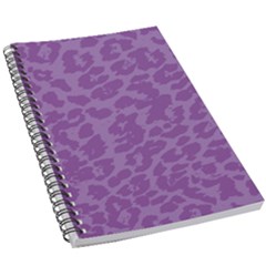 Purple Big Cat Pattern 5 5  X 8 5  Notebook by Angelandspot