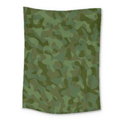 Green Army Camouflage Pattern Medium Tapestry by SpinnyChairDesigns